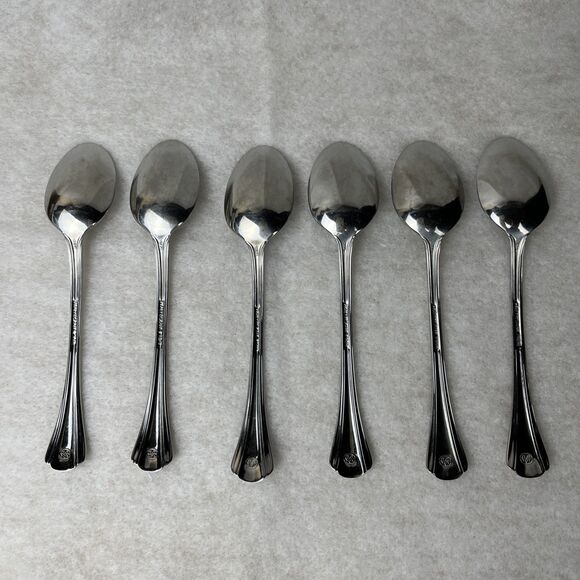 Lot Of 6 Pfaltzgraff MARGATE Teaspoons 5 7/8”Stainless Flatware - Picture 2 of 5